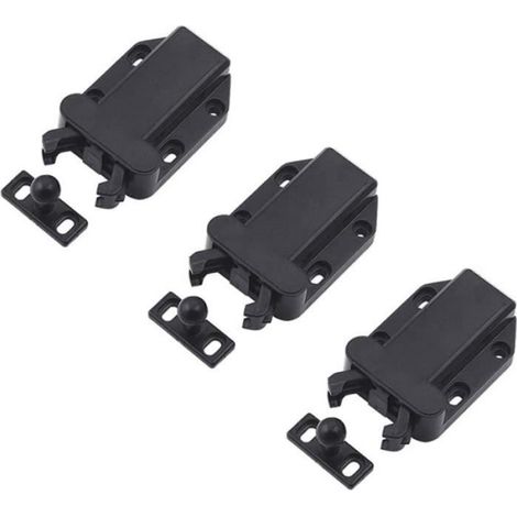 Loquet À Libération Tactile - Plastique ABS - Non Magnétique - Pour Porte Intérieure - 6 Pièces (1/4)