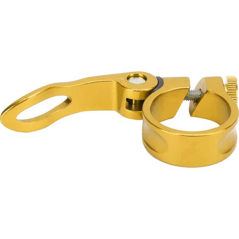 Collier de selle à dégagement rapide en alliage d'aluminium pour vélos de route et VTT, compatible XT-C68 31,8 mm (Or) (1/5)