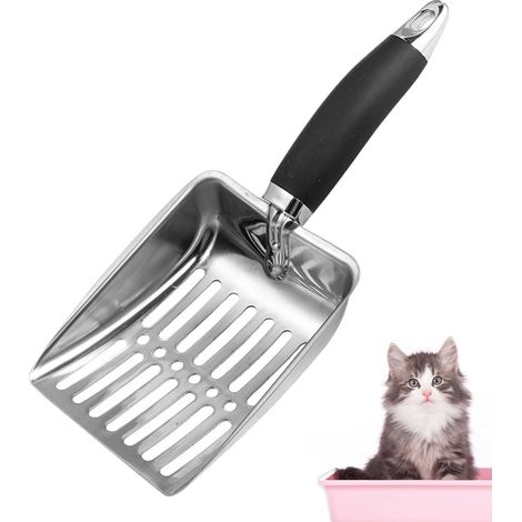 Pelle à litière pour Chat, Pelle à litière pour Chat,Pelle Profonde à pour en Acier Inoxydable d'élevage d'animaux de Compagnie, élimine efficacement Les déchets de, pour cha (1/5)