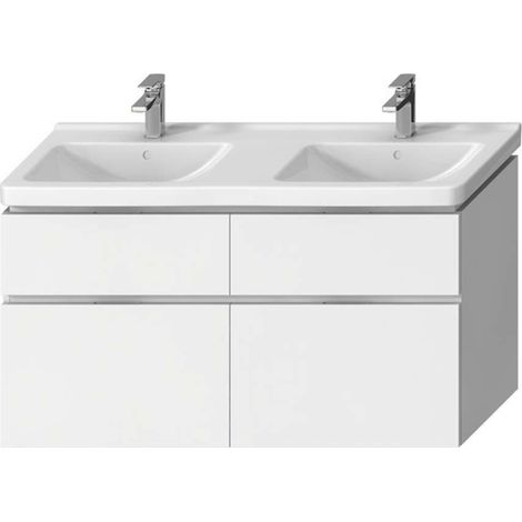 Jika Cubito Pure - Doppelwaschtisch-Unterschrank 128x68 cm, weiß H40J4274025001 (1/5)