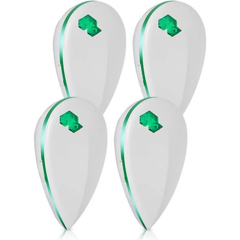 EASYCOMFORT 4Pcs Répulsif Souris Électronique Anti Moustique Intérieur Répulsif Ultrasons pour Moustiques Cafard Araignée Rongeurs Mouches (1/5)