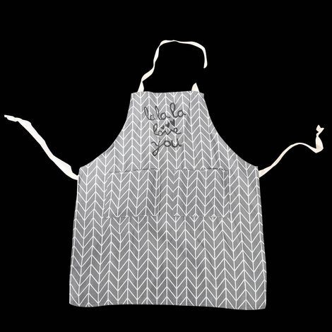 Tablier de cuisine gris-ustensiles de cuisine (1/5)