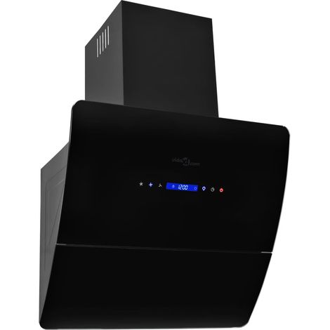 INLIFE Hotte murale Acier inoxydable 756 m³ / h 60 cm Noir (1/5)