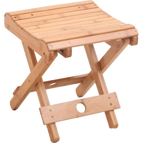 Tabouret Pliant en Bois Siège de Randonnée Portable Chaise de Camping Compacte pour Pêche en Plein Air et Usage Domestique (1/4)