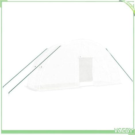 Serre - FAFEICY - 364091 - 6×2×2,85 m - Acier galvanisé - Couverture PE résistante UV (1/5)