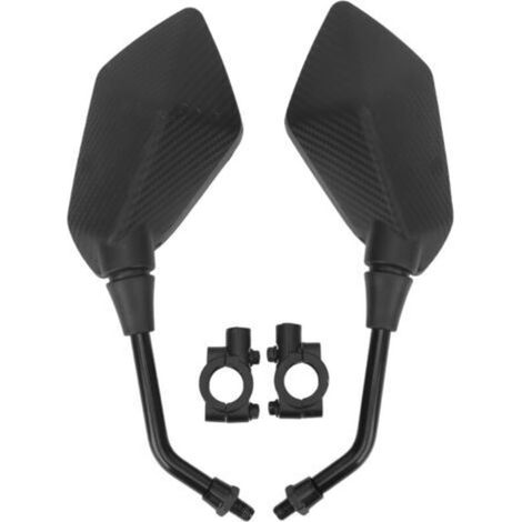 Specchietti retrovisori per moto in fibra di carbonio, 2 pezzi, colore 22mm, specchio universale per manubrio per scooter e ATV (1/5)