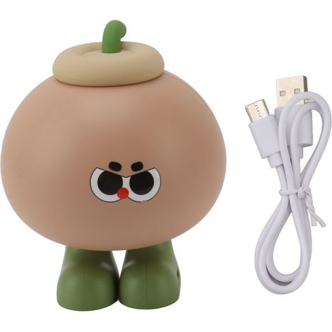 veilleuse-Silicone Nuit Lumière USB-C rechargeable – Coconuts de fruit – Éclairage 3 niveaux par pression tactile – Lumière douce anti-stress pour lit et bureau (1/5)