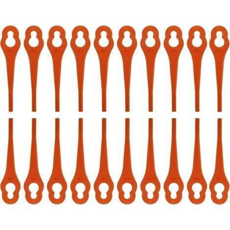 Pair Lot de 100 lames de rechange pour coupe-bordures Fuxtec FX-E1RT20, lames en plastique pour coupe-bordures sans fil Fuxtec (1/5)