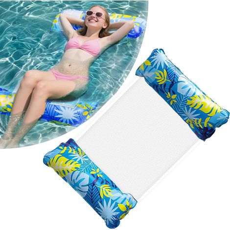 Matelas Piscine,Pliable hamac de Piscine Hamac Gonflable, Convient aux Adultes (1/5)