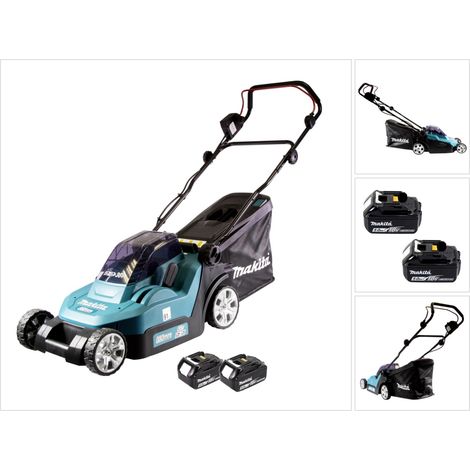 Makita – Tondeuse à gazon sans fil 36V – Largeur de coupe 36 cm – Bac 40L – Technologie XPT – Réglage hauteur 13 positions – Pour surfaces jusqu'à 560 m² - CM 40 L