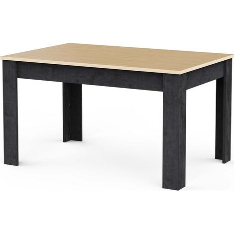 Mesa de Comedor de Diseño Contemporáneo Kent Vicawu - Roble Claro / Gris Grafito