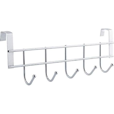 Porte-Serviettes Crochet Porte Accroche Manteau Armoire Porte Crochet,Porte-Manteau Acier Inoxydable avec 5 Crochets Utilisé pour Cuisine Salle de Bain Salon Chambre à Coucher