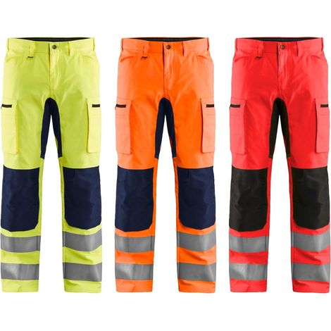 Pantaloni alta visibilità stretch Blaklader 1585 - 52 (EU) - Giallo (1/5)