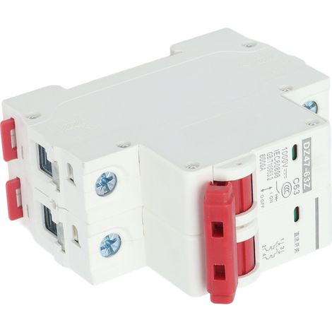 2-poliger Niederspannungs-Leistungsschalter, 6000 A Schaltvermögen, DIN-Schienenmontage, 63 A DC 1000 V (1/5)