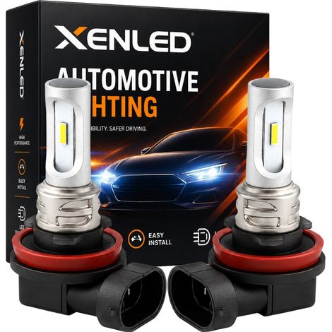 2 Ampoules LED H8 & H11 - 1600Lms - LED 1860 Antibrouillard & Feux de virage - Blanc (1/5)