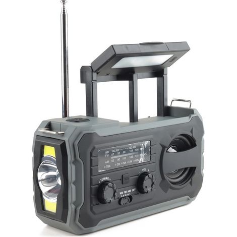 Notfall-Handkurbelradio, 10000 mAh Wetterradio mit AM/FM/NOAA, SOS-Alarm, Telefonladegerät, LED-Taschenlampe, tragbare Überlebensausrüstung für Notfallausrüstung im Freien und zu Hause