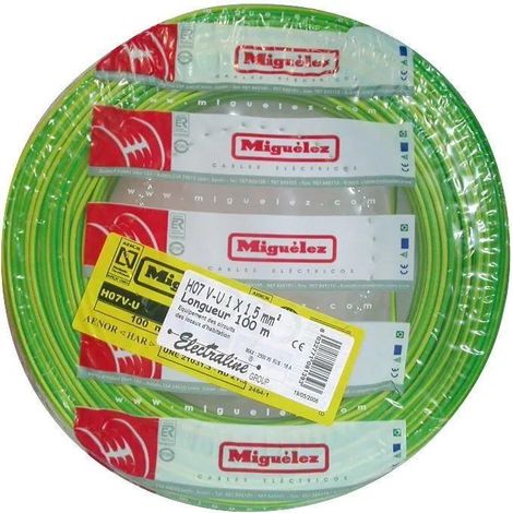 Cavo Electraline H07VU 1,5 mm² Giallo e Verde 100 metri