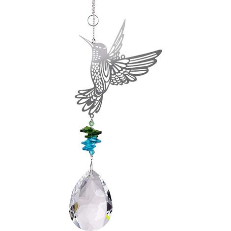 Suncatcher - Cristal K9 - Pendentif Colibri - Accroche-Lumière pour Fenêtre Jardin Intérieur - 1 Pièce (1/5)
