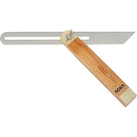 SQUADRA FALSA LEGNO/DURALUMINIO - 250 MM