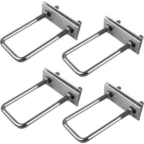 Boulons en U, Bride de Fixation, Fixation Coffre de Toit, Plancher Marine pour Remorque, U Boulons Pour Coffre de Toit, Boulons En U Boulons 4 Pcs M8 Boulons en U Carrés (1/5)