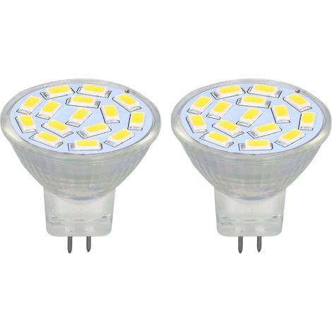 de 2 ampoules LED MR11 12V 3W à culot céramique sans UV