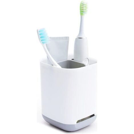 Toothbrush Holder, Removable Plastic Toothbrush Holder, Electric Toothbrush Organizer, Non-Slip Toothbrush Holder for Family, Kids (Light Gray) (1/5)