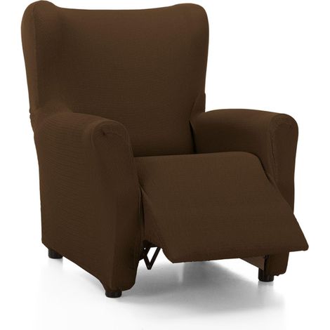 Housse de Fauteuil de Relaxation matelassée Ultra ajustée - Housse de Fauteuil de Relaxation Extensible en Couleur Brun - fabriquée en Espagne (1/2)