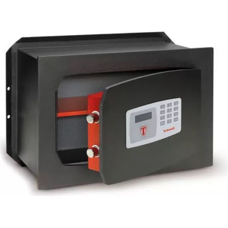 TECHNOSAFE - Coffre-fort à emmurer à combinaison électronique digitale motorisée, écran à LED, 2 pênes, 14L, 27x39x20 cm