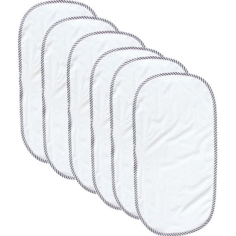 BRAVIX Lot de 6 matelas à langer réutilisables pour couches de bébé : 30 x 60 cm, matelas à langer, lavables, doux et protecteurs, confortables pour bébé, blanc (1/5)