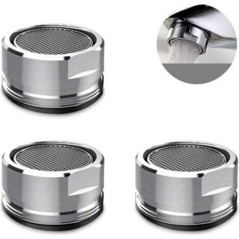 Mousseur Robinet[3 Pièces], Aérateur de Robinet en Acier Inoxydable, Économiseurs d'eau Bubbler de Bain et Cuisine (1/4)
