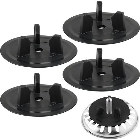 Lot de 4 Joints de Rechange pour évier, Joint de Remplacement pour Panier à Tamis, Joint en Caoutchouc pour Panier d’évier, kit de Joints d’étanchéité (1/5)