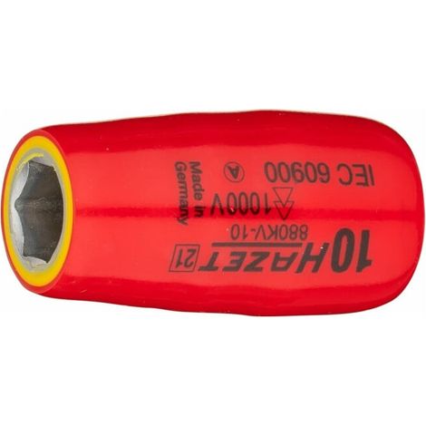 Jeu de clés à douille hexagonales 880KV-10 Carré creux 10 mm (3/8 pouce) Hexagone extérieur profil de traction 10 mm HAZET (1/4)