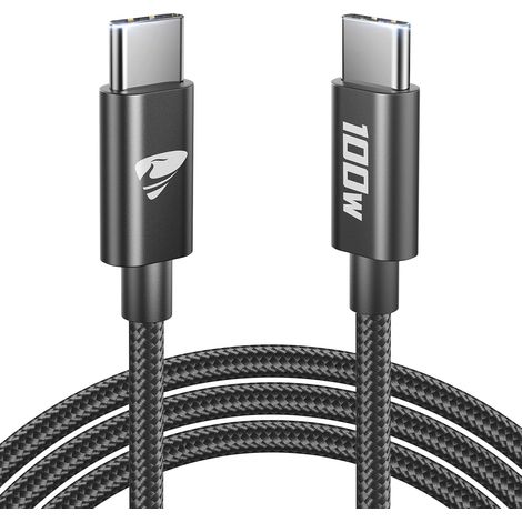 Cable USB C vers USB C, 100W 5A Chargeur Fil USB Type C 2M PD3.0 Câble USB C Charge Rapide pour iPhone 17 16 15 Pro Max Plus iPad apple, Cordon Usbc vers Usbc pour Samsung S25 S24 S23 S22 Telephone (1/5)