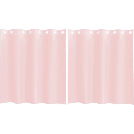 Maison Exclusive - Voile Vorhänge mit Ösen 2 Stk. Hellrosa 140x14
