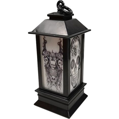 Lanterne LED Halloween à piles pour table - Décoration de fête lumineuse (1/5)