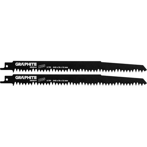 Hojas de sierra graphite 56h044 HCS 240 mm 2 piezas (1/2)