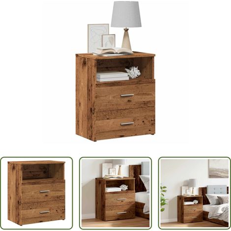 Holzwerkstoff - Nachttisch Altholz-Optik 50x32x60 cm Holzwerkstoff (1/5)