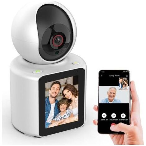 Caméra Surveillance WiFi Interieur,Caméra de Surveillance avec 2,8 Pouce Écran, 360°Caméra Maison pour Âgé/Enfants/Animaux, Vidéo Bidirectionnelle,Détection de Mouvement IA (1/5)