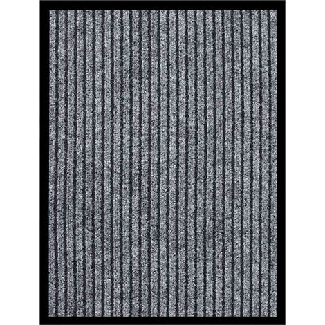 vidaXL Felpudo de rayas gris 40x60 cm (1/5)