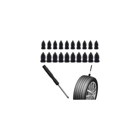 Kit de reparación de neumáticos sin cámara – 21 piezas con puntas en forma de hongo y destornillador incluidos – para coches, motocicletas, camiones y tractores