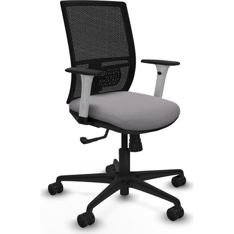 Chaise de bureau piqueras y crespo Yunquera gris simili cuir (1/2)