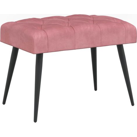 Bench with Button Tufted Pink 60 x 40 x 45 cm Velvet vidaXL (1/5)