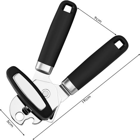 Apriscatole manuale, apriscatole e apribottiglie professionale 3 in 1 in acciaio inossidabile per chi soffre di artrite (1/4)