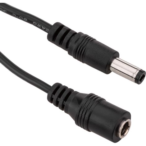 BeMatik - Cordon d"alimentation Connecteur DC-Jack 5.5x2.5mm 1m (M/H) (1/5)