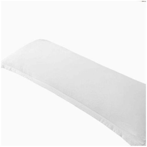 Taie de Traversin 48x150 Lot de 2 - Housse de Traversin 150x48 Douce Et Brossée, Toucher Peau de Pêche - Blanc Albâtre (1/4)