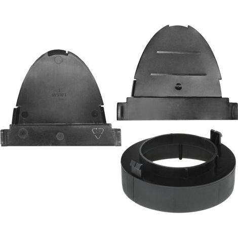Set d'accessoires pour caniveau à fente en polypropylène noir - Coeck