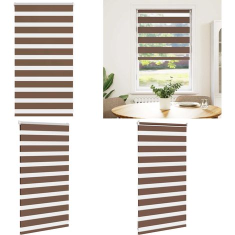 vidaXL Zebrarollo Braun 80x100 cm Stoffbreite 75,9 cm Polyester (1/5)