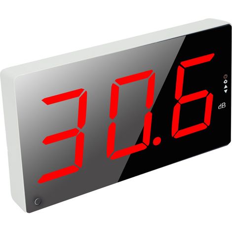 Sonomètre numérique mural avec grand écran LCD de 3 pouces, plage de mesure de 30 à 130 dB et alarme sonore. (1/5)