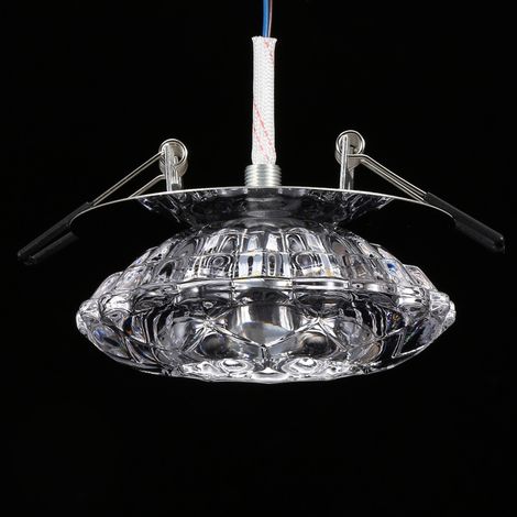 Spot encastré LED en cristal, plafonnier pour salon, plafonnier créatif pour couloir/entrée, spot décoratif LED moderne, ouverture de 5 à 8 cm. (1/5)