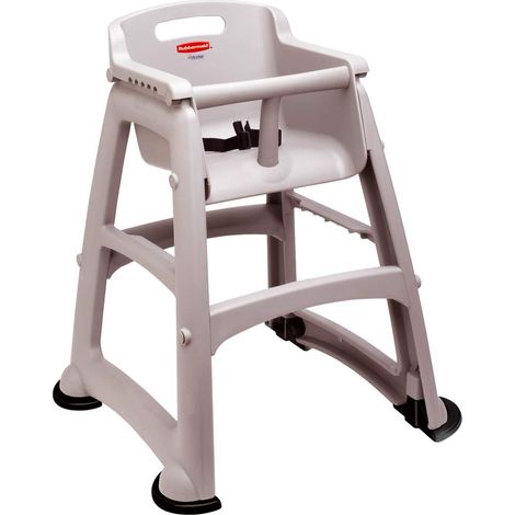 Sturdy Chair™ Hochstuhl mit platinfarbenem Fußstütze